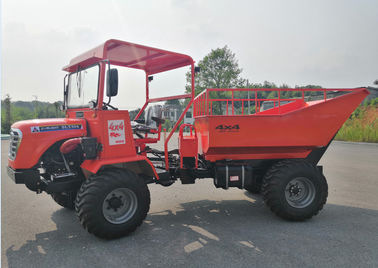 Vrachtwagen van de vierwielige Aandrijvings de Mini Gearticuleerde Stortplaats voor Landbouw in de Aanplanting van de Oliepalm